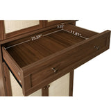 4 Door Cabinet with 1 Drawer, with 4 Adjustable Inner Shelves, Storage Cabinet