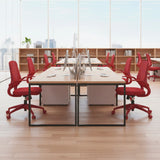 Ergonomic Color Office Chair 500lb (About 226.8kg), Home Office, Mesh Back, Integrated Molded Foam, Comfortable Sitting, Flipping Armrest, Fireproof, Rotating, Lifting Multifunctional Chair (Red)