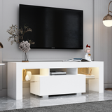 Entertainment TV Stand, Large TV Stand TV Base Stand with LED Light TV Cabinet.