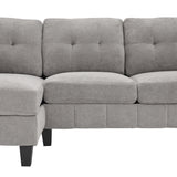 U-shaped Sectional Sofa 103.5" Chenille Fabric Couch with Dual Chaise Lounges, Storage Pockets and Armrest Pillows for Living Room, Brown