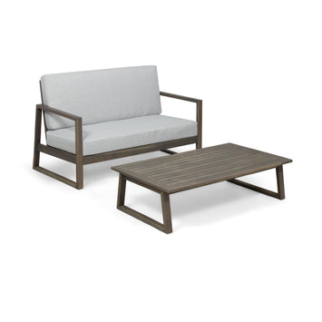 BELGIAN LOVESEAT & COFFEE TABLE