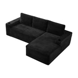 104 Inch Cloud Sectional Couch,Modern Modular Sectional Sofa with Deep Seat,Corduroy Boneless Couches with L-Shape Chaise for Living Room Bedroom,No Assembly Required