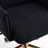 Mid-back liftable office chair, striped fabric, and ergonomically designed, is an excellent choice for working, studying or relaxing. The mid-back design provides a better sitting experience.Black