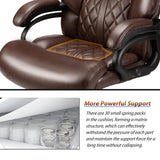 500lbs Big and Tall Office Chair for Heavy People Executive Office Chair with Wide Spring Seat Computer Desk Chair 360 Swivel Home Office Desk Chair