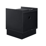 Mid Century Modern Nightstand with Charging Station and LED lights, Night Stand with 2 Drawers, Bedside Tables/End Table for Bedroom or Living Room, Black