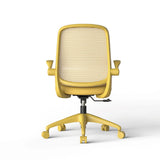 Ergonomic Color Office Chair 500lb (About 226.8kg), Home Office, Mesh Back, Integrated Molded Foam, Comfortable Sitting, Flipping Armrest, Fireproof, Rotating, Lifting Multifunctional Chair (Yellow)