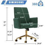 Mid-back liftable office chair, striped fabric, and ergonomically designed, is an excellent choice for working, studying or relaxing. The mid-back design provides a better sitting experience.Green