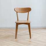 (Set of 2 pcs) Dining chair wooden FAS grade oak natural wood made in North America 100% dirt-free wood chair solid chair table chair wooden living room chair simple and natural 46.5 * 54 * 80cm