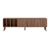 70" Mid-Century Modern TV Stand, Media Console Table for TVs up to 80'', Entertainment Center with 5 Solid Wood Legs for Living Room, Bedroom