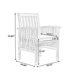 CASA ACACIA DINING CHAIR,2PCS with 2 Cushions
