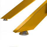 47.2" Rectangular Clear Tempered Glass Coffee Table,Stylish Design with Golden Metal Legs, Coffee Table for Living Room