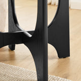 25" Round End Table, Wooden Side Table,Night Stand for Living Room ,Reception Room