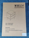 23.22''H Wooden Nightstand with One Drawer One Shelf for Kids, Adults, White