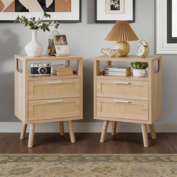 Set of 2 with 2 Drawers, 15.4