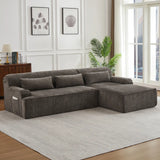 Chenille L-Shape Luxury Sectional Oversized Sofa,Mnimalist Design,Comfy Sleeper Couch for Living Room,Apartment&Reception Spaces,No Assembly Required