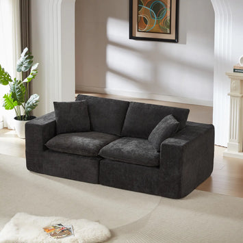 Modern Chenille cloud sofa, freely combinable, comfortable to sit on, suitable for modern living room furniture in homes, apartments, and offices