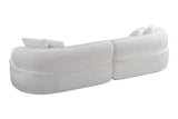Modern Curved L-Shape Luxury Sectional Oversized Sofa: Minimalist Design, Comfy Sleeper Couch for Living Room, Apartment & Reception Spaces,No Assembly Required