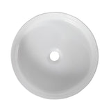 Ceramic Round Above Counter White Bathroom Sink Art Basin(BAB400MOWH)