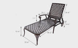 Aluminium Cast lounge chair 1pcs brown