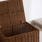 Joseph Rectangular Woven Resin Wicker Laundry Hamper - 17.3" x 13.8" x 23.6" - Espresso Brown