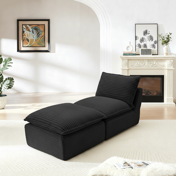 Modern corduroy cloud sofa, can be freely combined and has a comfortable sitting experience, suitable for modern living room furniture in homes, apartments, and offices