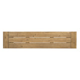 Outdoor Bench with Slat Panel Design and Acacia Wood Frame, Natural and Grey