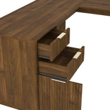 L Shaped Desk,Computer Desk with Drawers,Bookshelf,Modern Corner Desk,Home Office Desk,L-Shaped Study Table Writing Desk,Corner Gaming Computer Desk with Storage
