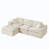 Modern Chenille cloud sofa, freely combinable, comfortable to sit on, suitable for modern living room furniture in homes, apartments, and offices