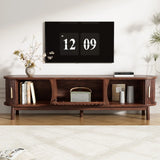 Modern Farmhouse TV Stand for 75" TVs, Wood Entertainment Center with Storage Cabinet, TV Console Table for Living Room, Bedroom