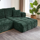 Chenille L-Shape Luxury Sectional Oversized Sofa,Mnimalist Design,Comfy Sleeper Couch for Living Room,Apartment&Reception Spaces,No Assembly Required