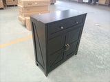 Kitchen Sideboard Buffet Cabinet,Farmhouse Storage Cabinet with Drawer and Adjustable Shelf,Barn Door Accent Cabinet for Kitchen,Dining Room,Entryway,Black