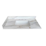 22 Inch Sidesplash , Bathroom Vanity Top with Backsplash ,4" Height Backsplash, for Vanity Top, Carrara white with veins