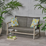HAMPTON WOOD + WICKER LOVESEAT
