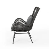Tapscott Wicker Patio Chair with Cushions (Set of 2)