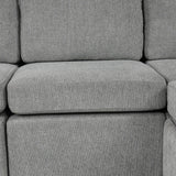 84.7" Sectional Sofa Convertible Pull-out Sofa Bed L-shaped Sofa U-shaped Sofa with a Movable Storage Ottoman for Living Room, Gray
