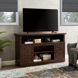 Retro TV Stand with Storage for TVs up to 65'', Mid Century Modern TV Stand & Entertainment Center with Shelf,TV Stand for Media,TV Console Table for Living Room Espresso 60"W*15.75"D*34.25"H