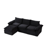 Modern corduroy cloud sofa, can be freely combined and has a comfortable sitting experience, suitable for modern living room furniture in homes, apartments, and offices