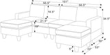 Savannah Modular Corduroy Sectional Sofa with Ottoman