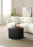 Nesting Table Set of 2, MDF Coffee Table set for Living Room/Leisure Area,Black(Same Sku:W876P252128)