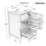 20" Bathroom Vanity with Sink, Bathroom Cabinet with A Door, Door Shelf Storage and Adiustable Foot Pads, A Drawer, Black