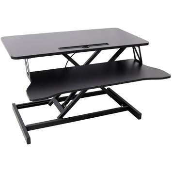Adjustable Height Standing Laptop Desk,Adjustable Sit to Stand Up Workstation  with Keyboard Tray,Black