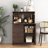Desk Cabinet, with Storage Drawer & Shelves, Fold-up Desktop, Ideal for Home, Office, Kitchen storage organizer, Dormitory, Small Spaces W31.49"xD13.78"xH47.2"