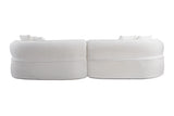 Modern Curved L-Shape Luxury Sectional Oversized Sofa: Minimalist Design, Comfy Sleeper Couch for Living Room, Apartment & Reception Spaces,No Assembly Required