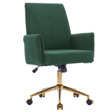 Mid-back liftable office chair, striped fabric, and ergonomically designed, is an excellent choice for working, studying or relaxing. The mid-back design provides a better sitting experience.Green