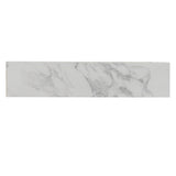 43"x22"Bathroom Vanity Top,sintered stone carra white   Barthroom Vanity Sink Tops with Rectangular Undermount Ceramic Sink with Vanity Backsplash, Three Faucet Hole Bathroom Vanity Countertop