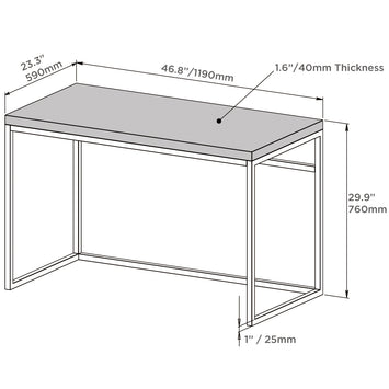 Home Office Desk, Walnut
