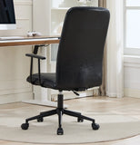 Antique black PU leather color office chair 2SETS, with armrest, high backrest,360 degree swivel , up and down adjustable gaslift,black powder coated frame,five star base, black wheels