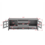 TV Stand for TVs up to 60'', Entertainment Center with Multifunctional Storage Space, TV Cabinet with Modern Design, Media Console for Living Room, Bedroom