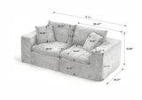 Modern Chenille cloud sofa, freely combinable, comfortable to sit on, suitable for modern living room furniture in homes, apartments, and offices