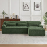 Chenille L-Shape Luxury Sectional Oversized Sofa,Mnimalist Design,Comfy Sleeper Couch for Living Room,Apartment&Reception Spaces,No Assembly Required